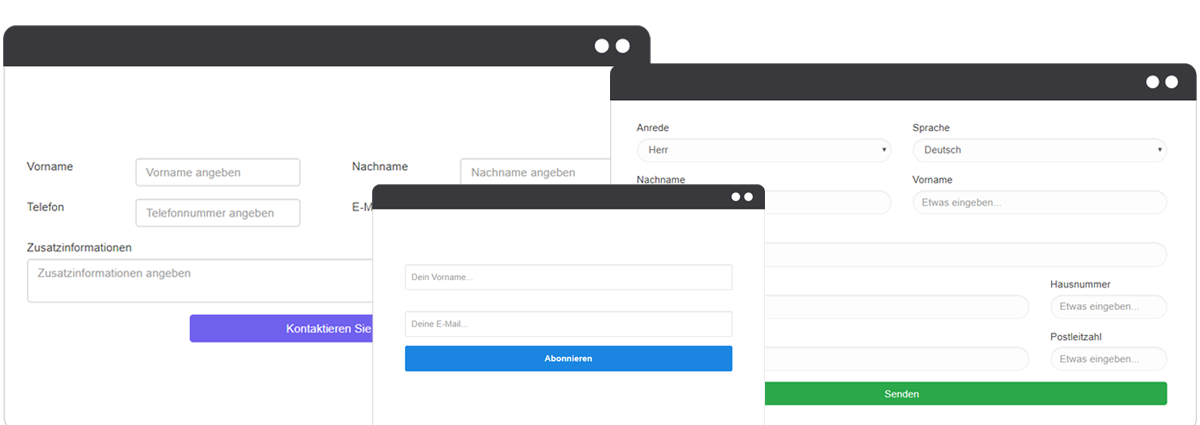 WebConnector Formulare